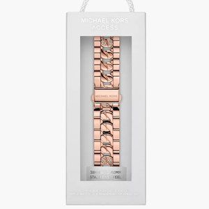 Michael Kors Rose Gold-Tone Stainless Steel Band for Apple Watch - NIB